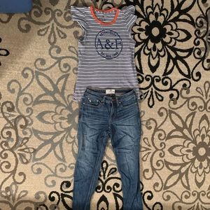 Girls Abercrombie jeans and tank top